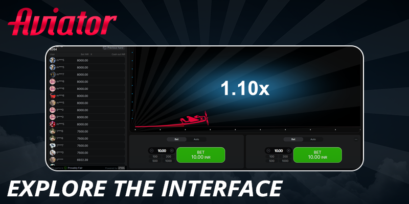 Explore the Aviator game interface